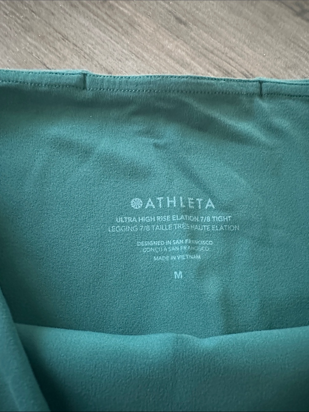 Athleta High-rise elation Teal Leggings 7/8 - Picture 4 of 6